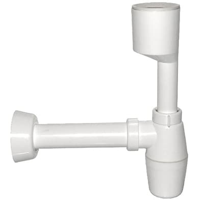 Sifone Scarico a Bottiglia per Orinatoio Bianco Bonom 40 x 230 mm - 3