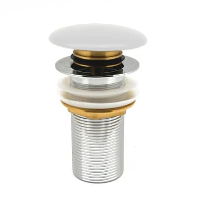 Piletta Scarico Click Clack Lavabo Fancy Matt Senza Troppo Dh Bianco Opaco - 4