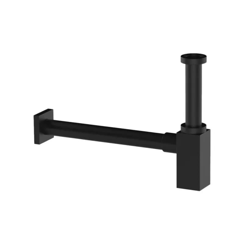 Sifone Scarico D'arredo Quadro 1 4 Nero Opaco Remer - 3