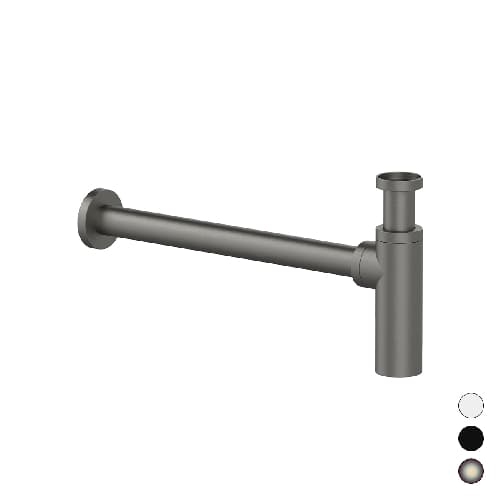 Sifone Scarico D'arredo Tondo 1 4 Nichel Spazzolato Opac Remer - 2