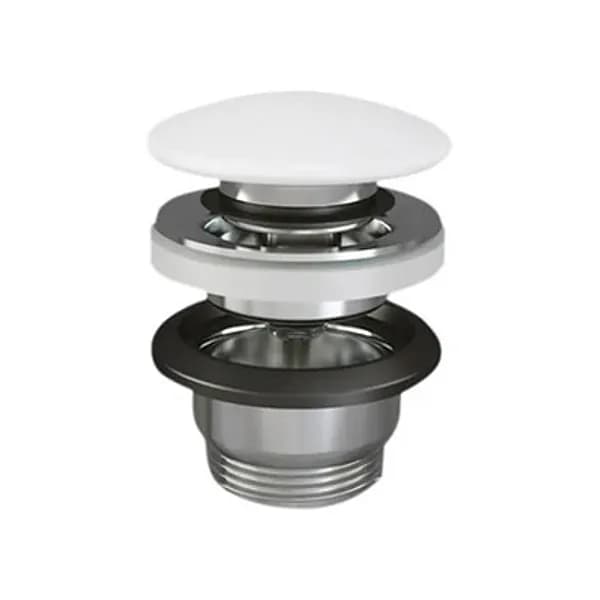 Piletta Scarico Lavabo Click Clack Feeling Senza Rak Tappo Bianco Opaco - 4