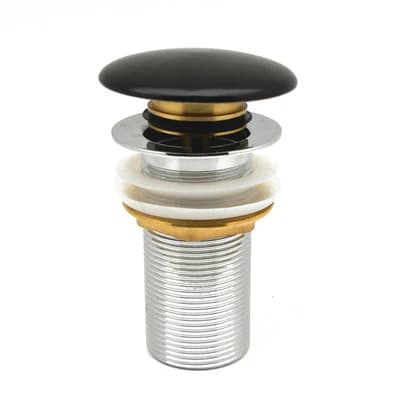 Piletta Scarico Click Clack Lavabo Fancy Matt Senza Troppo Dh Nero Opaco - 4