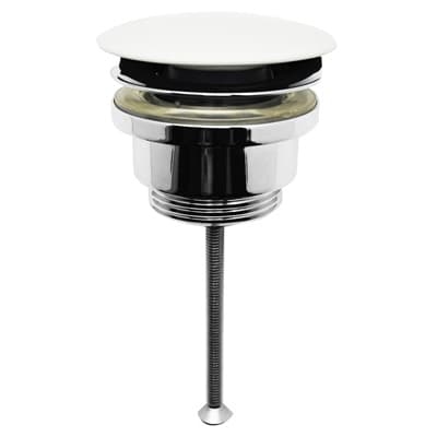 Piletta Scarico Lavabo Click Clack Tappo Tondo in Ceramica Bianco Dh 11 x 4 - 3