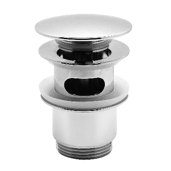 Piletta Scarico Lavabo Click Clack Tappo Tondo con Troppo Pieno Lux Dh 1 - 2