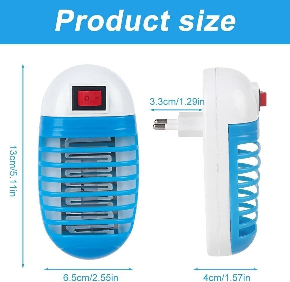 Lampada per zanzare, insetti elettrica, trappola per insetti UV - 4 pezzi - 6