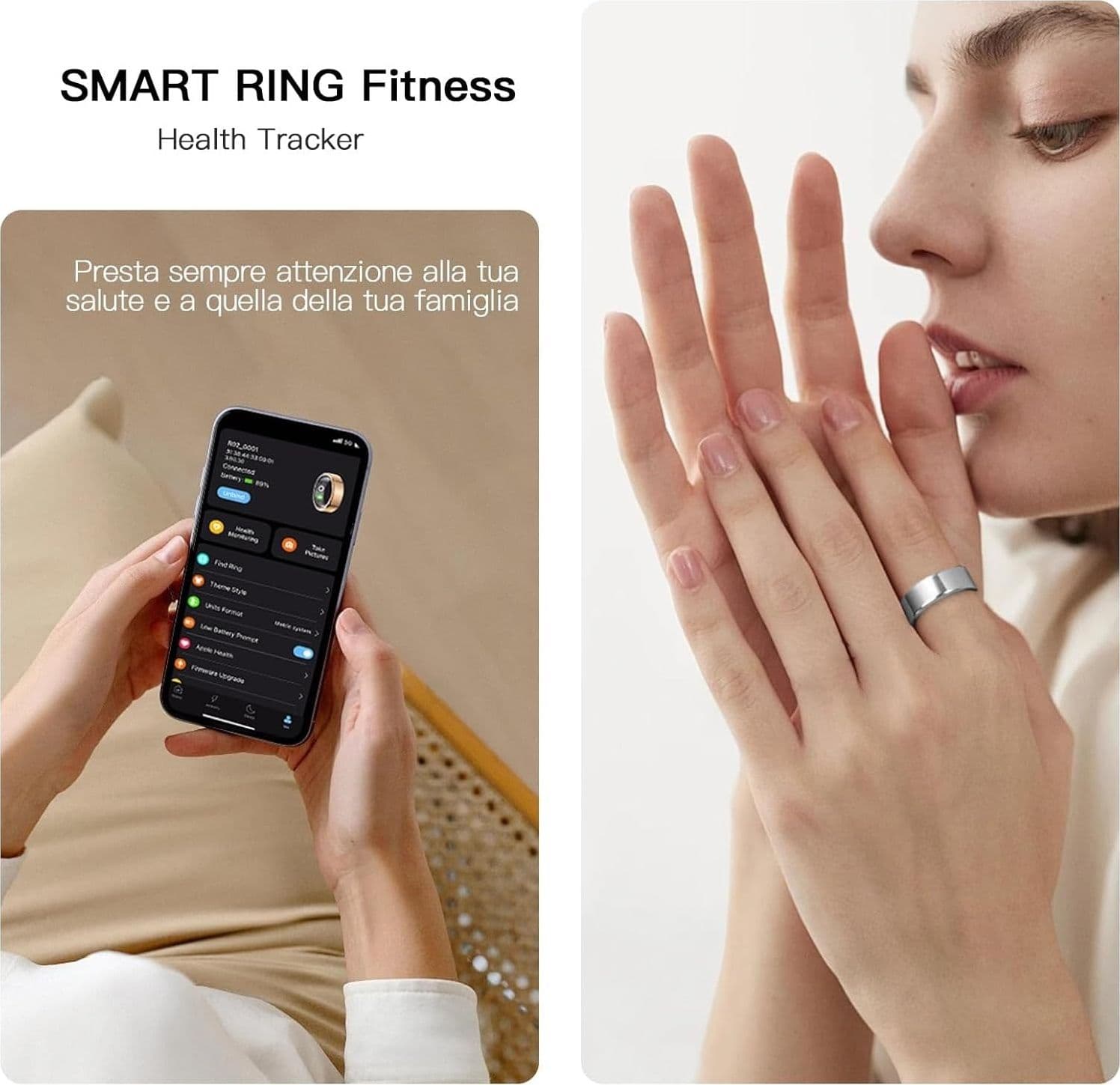Fitness Tracker Smart Ring con Calorie Frequenza Cardiaca Monitoraggio del Sonno in Activity tracker CL Store - Battipaglia, commercioVirtuoso.it