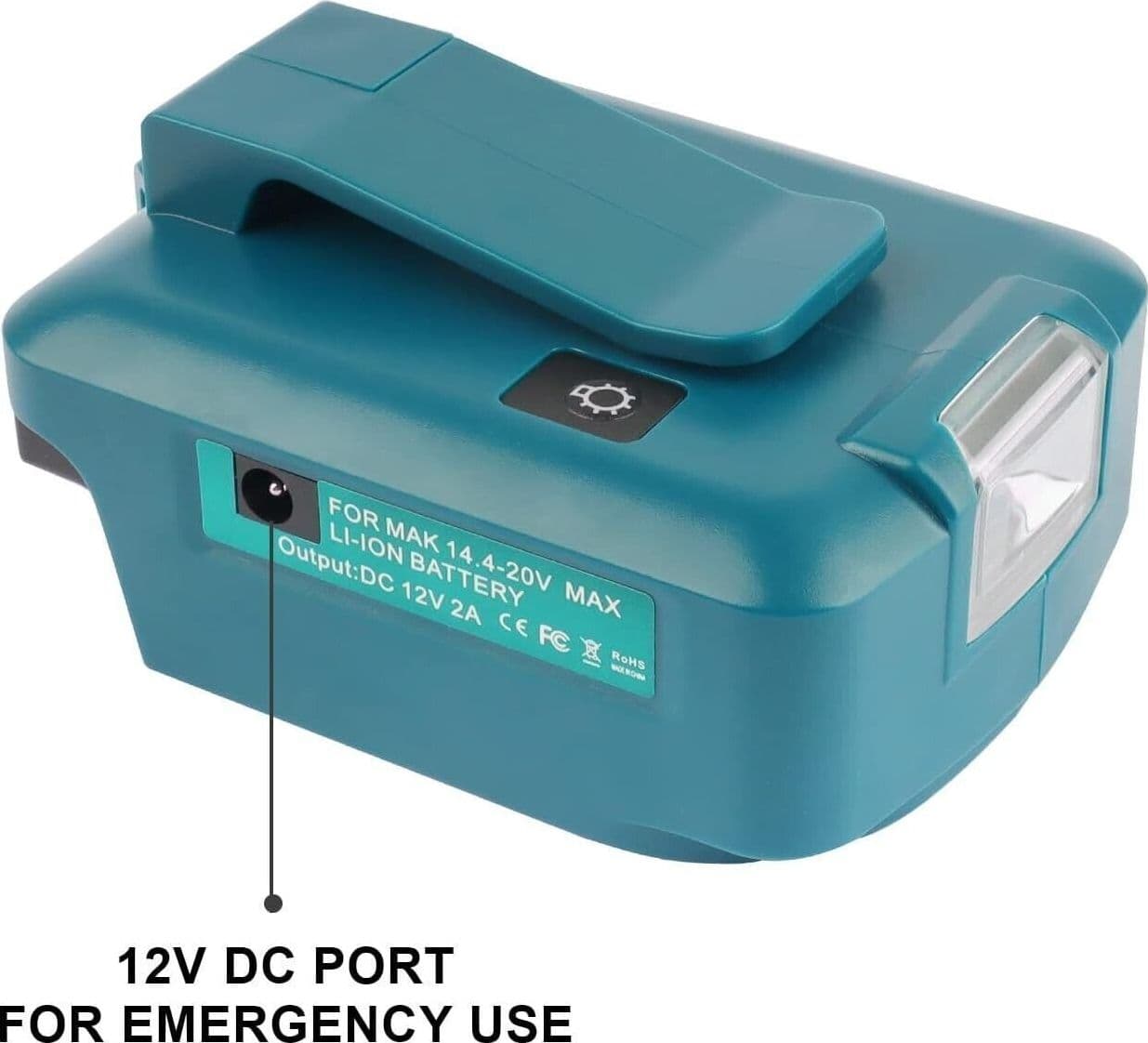 Waitley ADP05 Caricabatterie con 2 porte USB per batteria Makita 14,4 V-18 V - 7