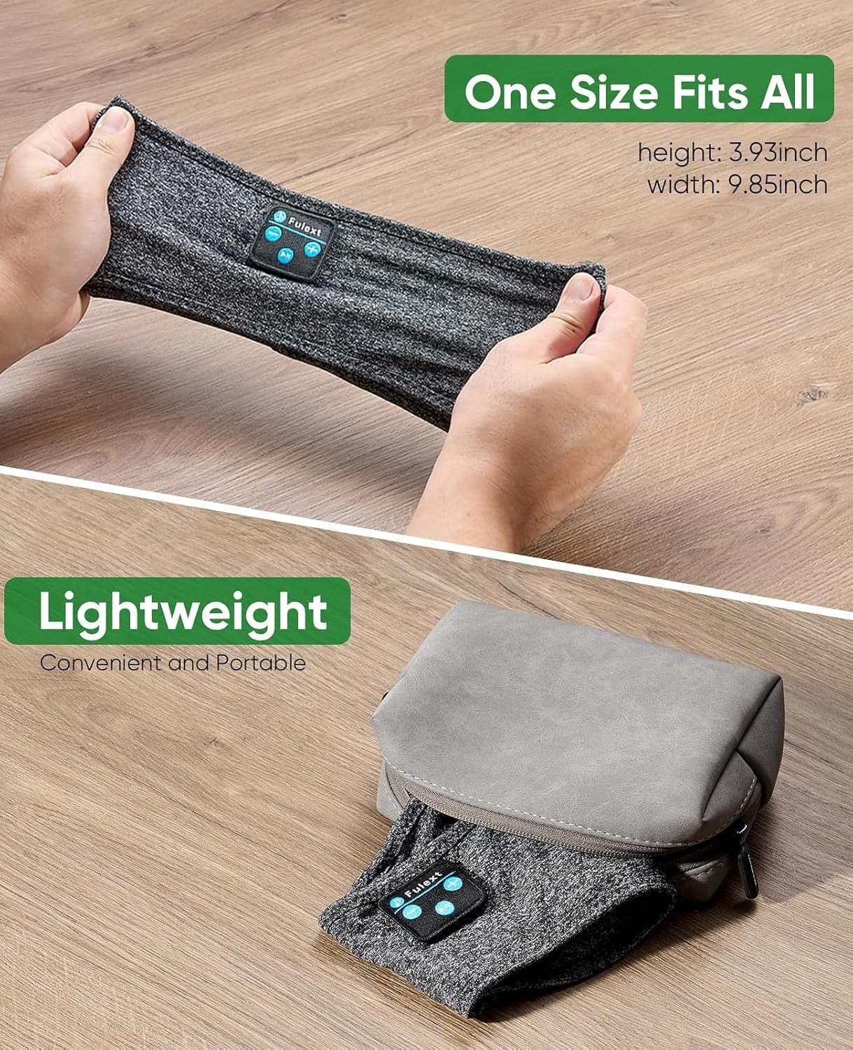 Cuffie Bluetooth auricolari dormienti Cuffie per dormire Bluetooth, morbide elas - 7