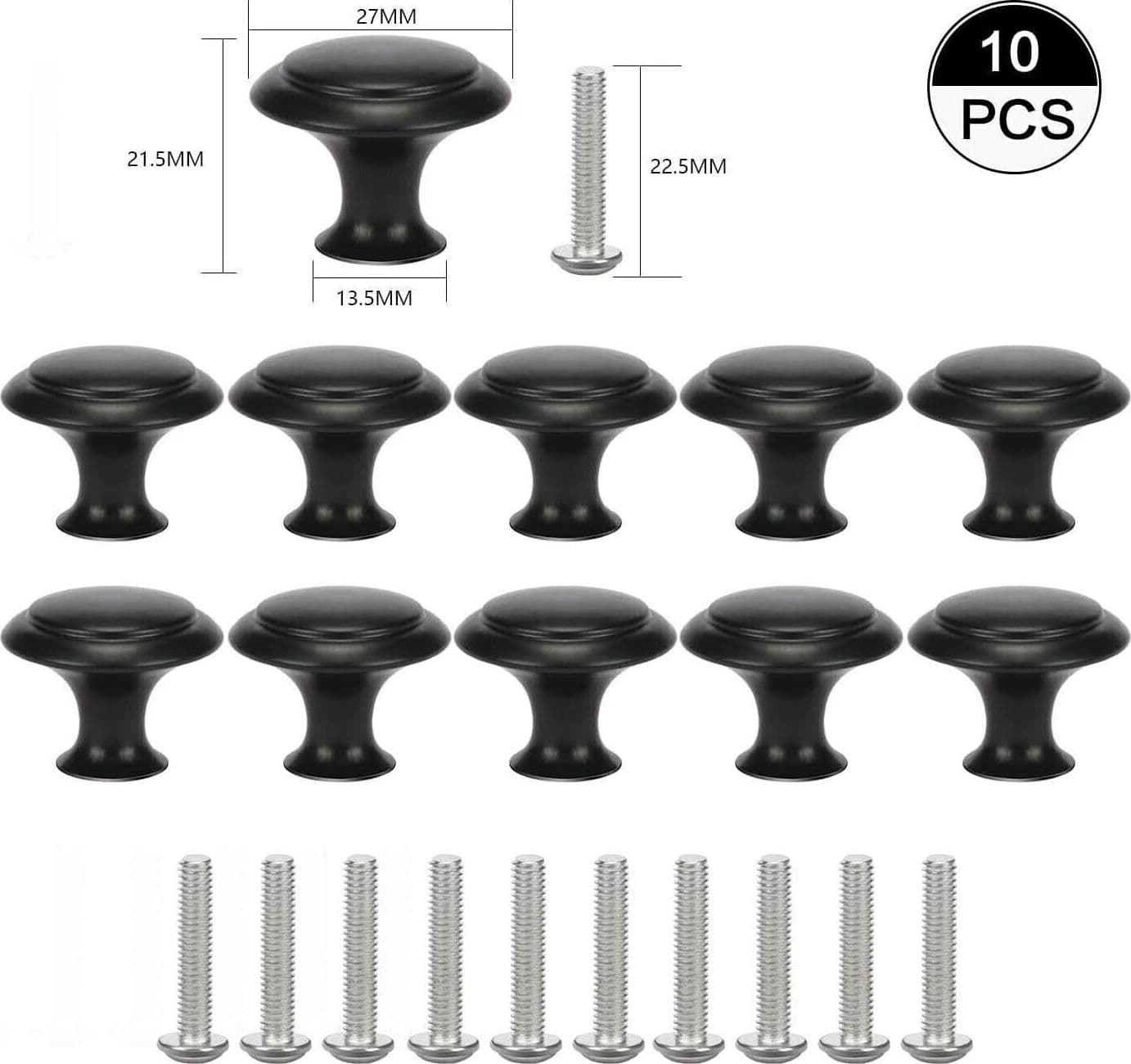 Confezione da 10 pomelli per armadietti da cucina da 1-1/4 pollici, pomelli in Manopole CL Store - Battipaglia, commercioVirtuoso.it