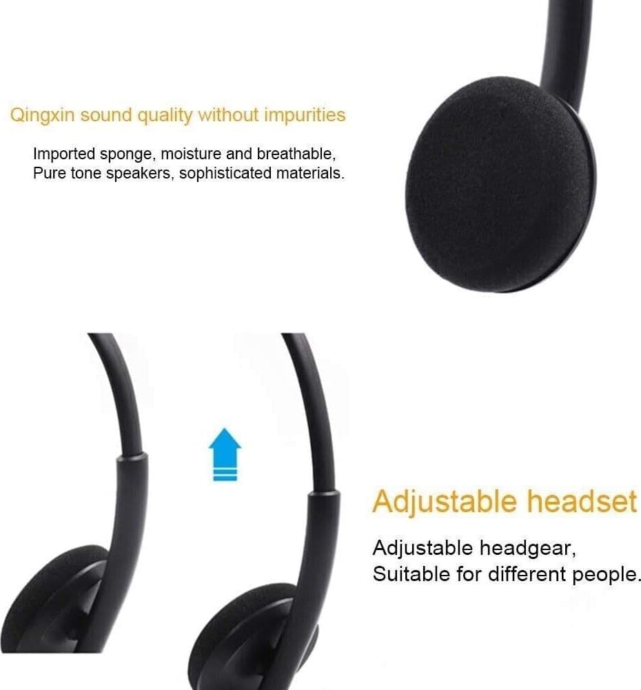 Cuffie USB in PVC con cancellazione del rumore con microfono Ufficio Call - 3