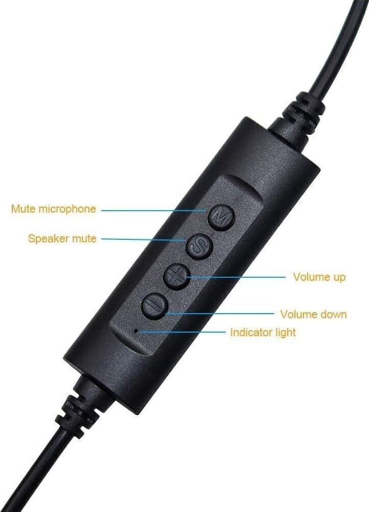 Cuffie USB in PVC con cancellazione del rumore con microfono Ufficio Call - 7