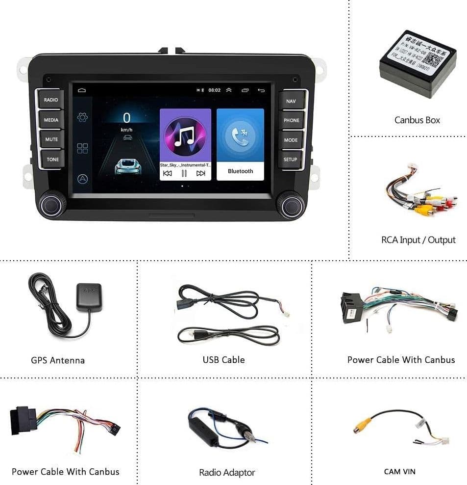 Autoradio Bluetooth 2 Din Airplay Android 8.1 Per Skoda V/W Passat B6 Polo Golf in Autoradio CL Store - Battipaglia, commercioVirtuoso.it