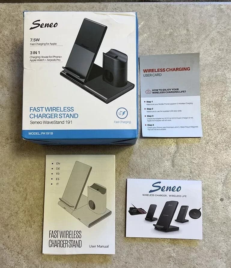 Seneo Supporto Caricabatterie Wireless Veloce 3 in 1 induzione Qi - 7