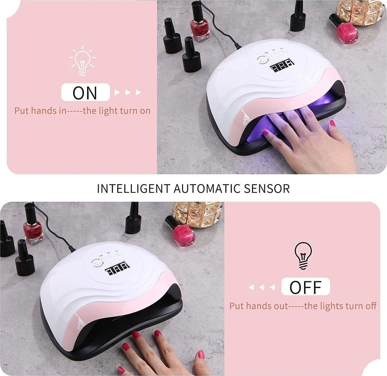 Aokyom 168W Lampada per Unghie,Lampada a LED UV per Manicure e Pedicure,36LED in Asciuga unghie e lampade UV CL Store - Battipaglia, commercioVirtuoso.it