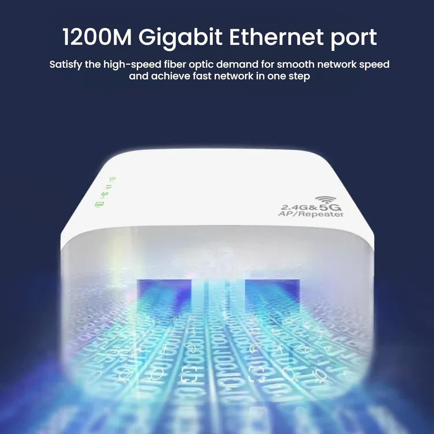 Ripetitore WiFi, Amplificatore WiFi Bianco 1200Mbps Doppia Banda 2.4G/5G AILKIN - 7