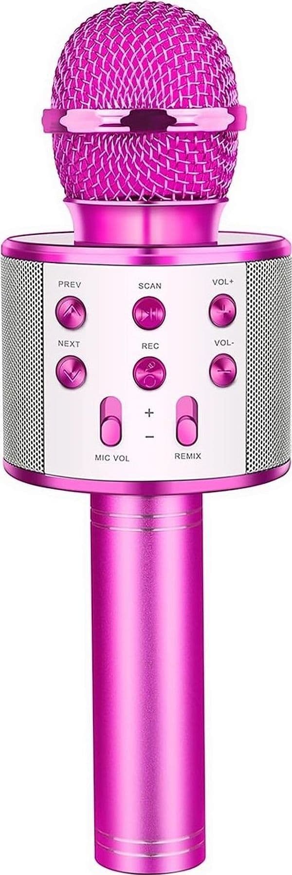 Microfono Wireless pink WS-858 Altoparlante Cassa Integrata Bluetooth Portatile