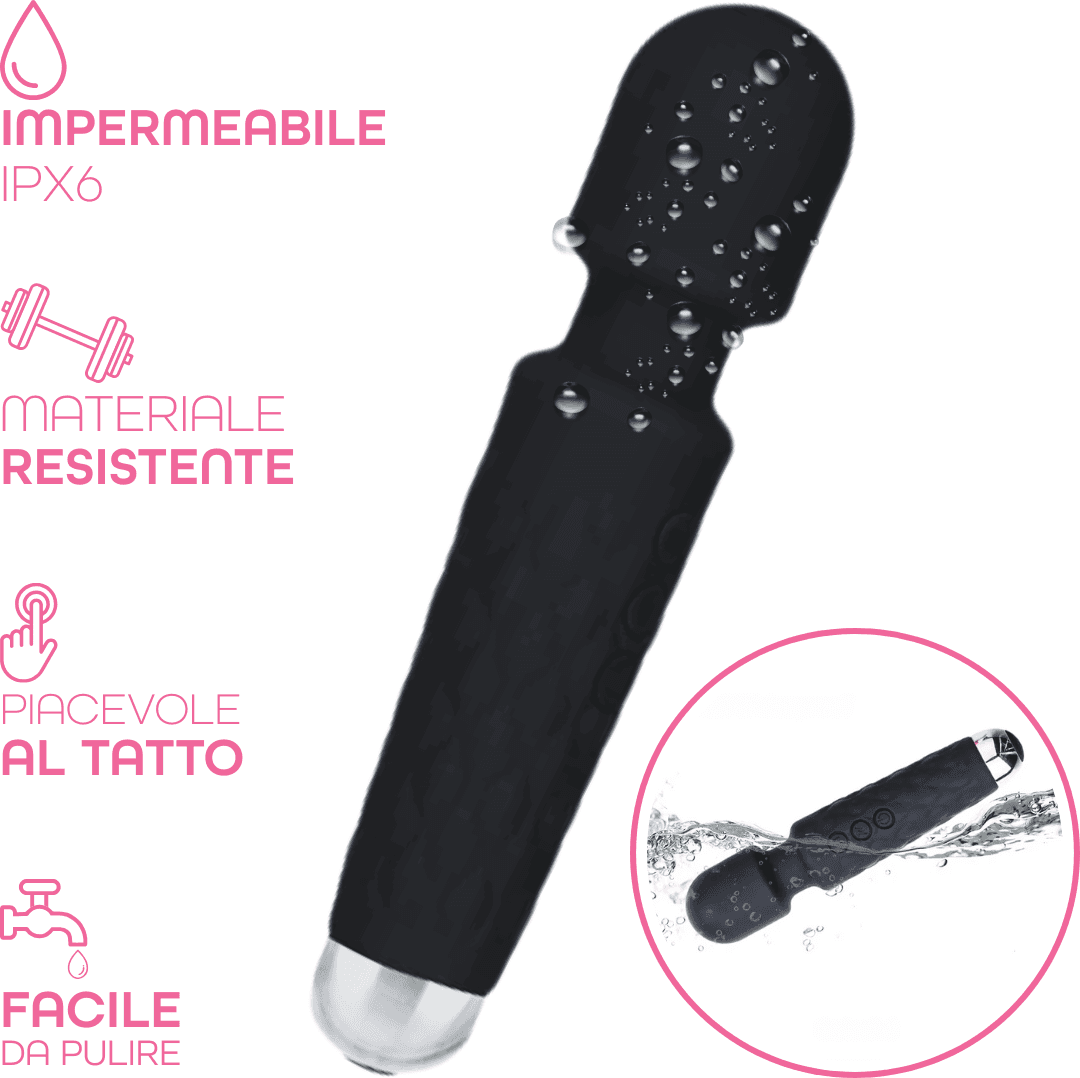 Wand Massager Massaggiatore Vibratore Ricaricabile in Silicone Sex Toy per Donna - 23