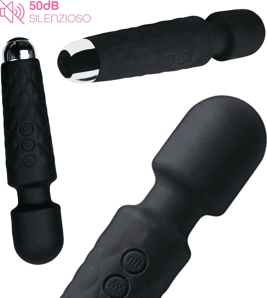 Wand Massager Massaggiatore Vibratore Ricaricabile in Silicone Sex Toy per Donna - 24