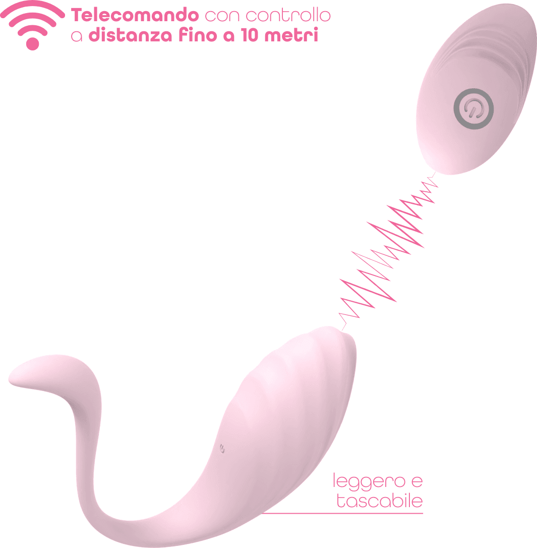 Ovetto Vibrante Vibratore Curvo Telecomandato 10 Modalità di Vibrazione Sex Toy - 12