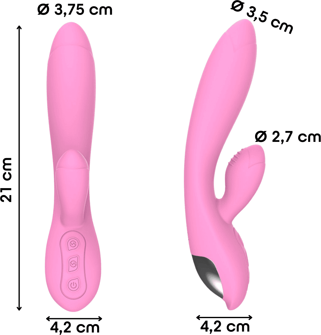 Vibratore Rabbit con Doppia Stimolazione Punto G e Clitoride in Silicone Sex Toy - 14