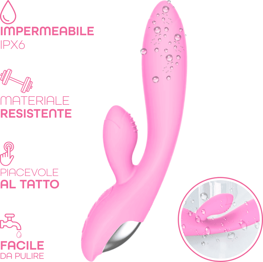Vibratore Rabbit con Doppia Stimolazione Punto G e Clitoride in Silicone Sex Toy - 15