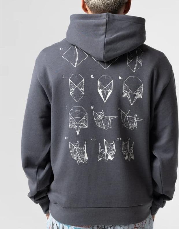 Felpa Rip N Dip Origamo Hood Charcoal in Felpe con cappuccio Glad Store - Genova, commercioVirtuoso.it