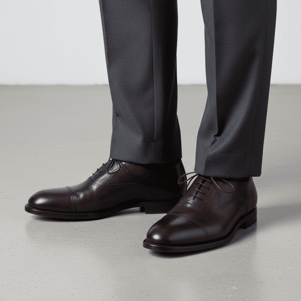 Scarpa Uomo Santoni - Oxford Stringata Cap Toe pelle testa di moro in Scarpe stringate basse Couture - Sestu, commercioVirtuoso.it