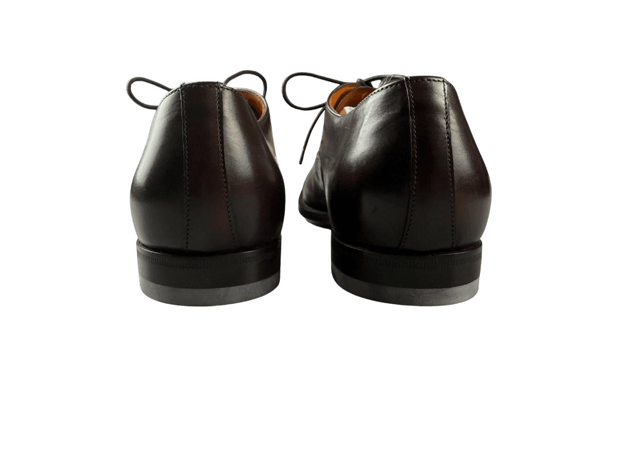 Scarpa Uomo Santoni - Oxford Stringata Cap Toe pelle testa di moro - 4