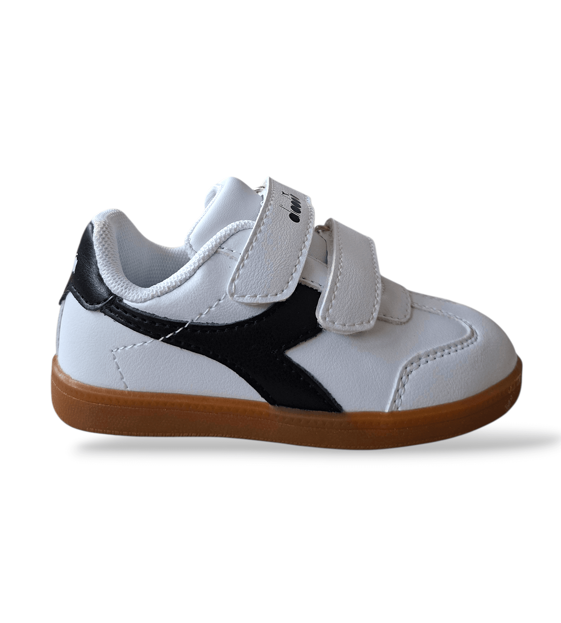 Diadora Kyoto – Scarpe Indoor Bambino Bianco Nero | Pelle Sintetica e Doppio Velcro | Taglie 20-27 - 6
