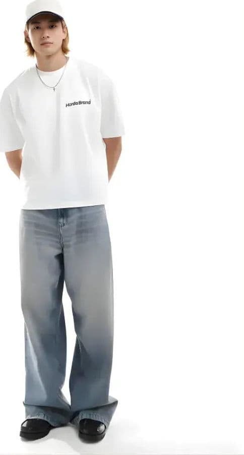 T-Shirt Bianca Boxy Fit 200g Made in Italy - 3