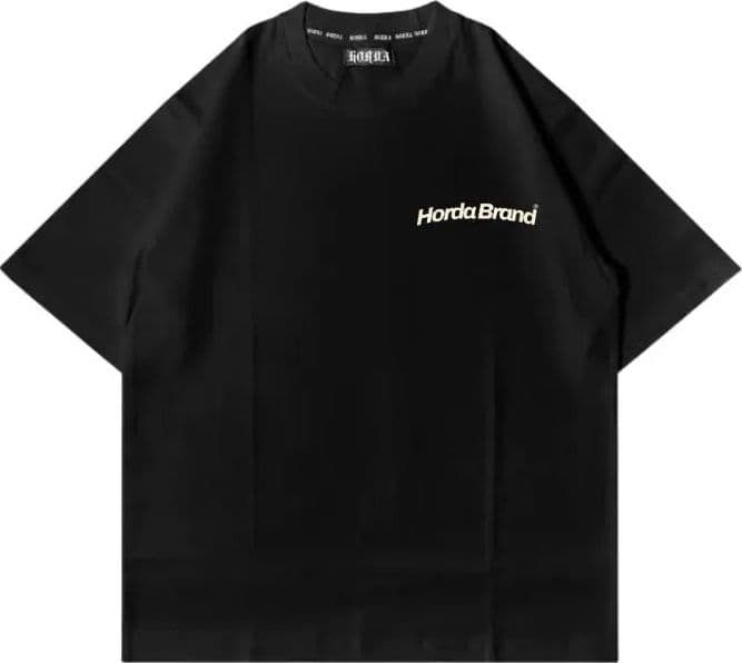 T-Shirt Nera Boxy Fit 200g Made in Italy - Horda Brand - 3