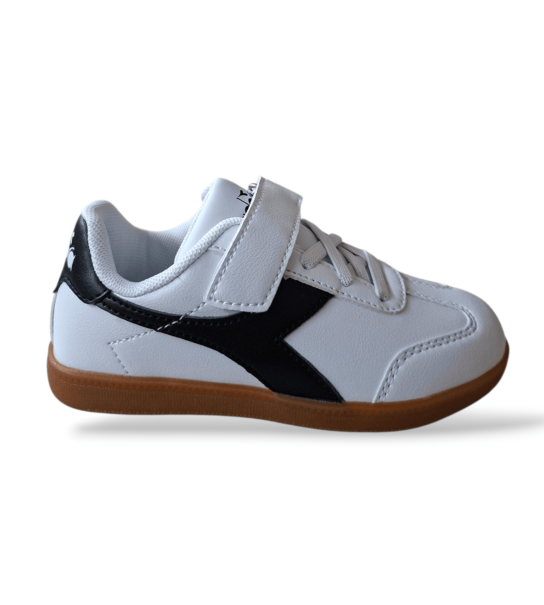 Diadora Kyoto – Sneakers Indoor Bambino Bianco Nero | Pelle Sintetica e Velcro | Taglie 28-35 - 6