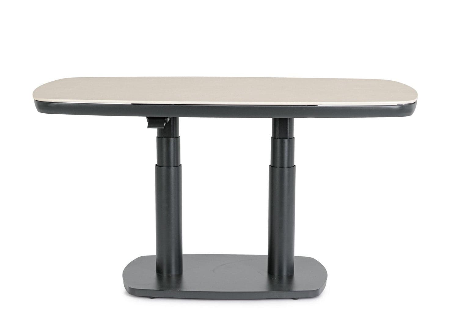 Tavolo "Talete" regolabile con struttura in alluminio, piano in pietra sinterizzata, per arredo interno ed esterno in Tavoli da sala da pranzo Decor Space - Altamura, commercioVirtuoso.it