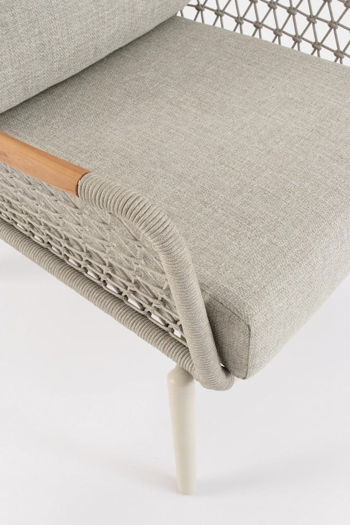 Poltrona "Eulero" struttura in alluminio, con cuscini sfoderabili con tessuto idrorepellente olefin in Poltrone Decor Space - Altamura, commercioVirtuoso.it