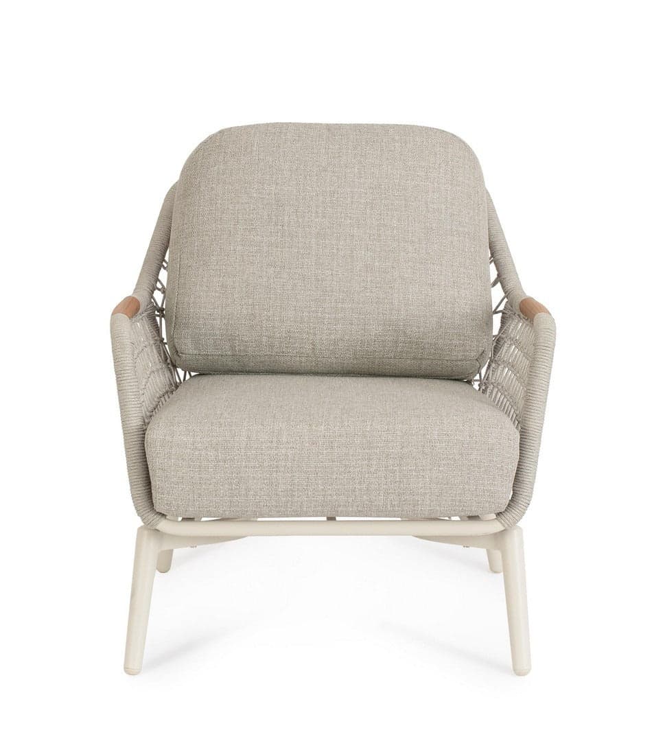 Poltrona "Eulero" struttura in alluminio, con cuscini sfoderabili con tessuto idrorepellente olefin in Poltrone Decor Space - Altamura, commercioVirtuoso.it