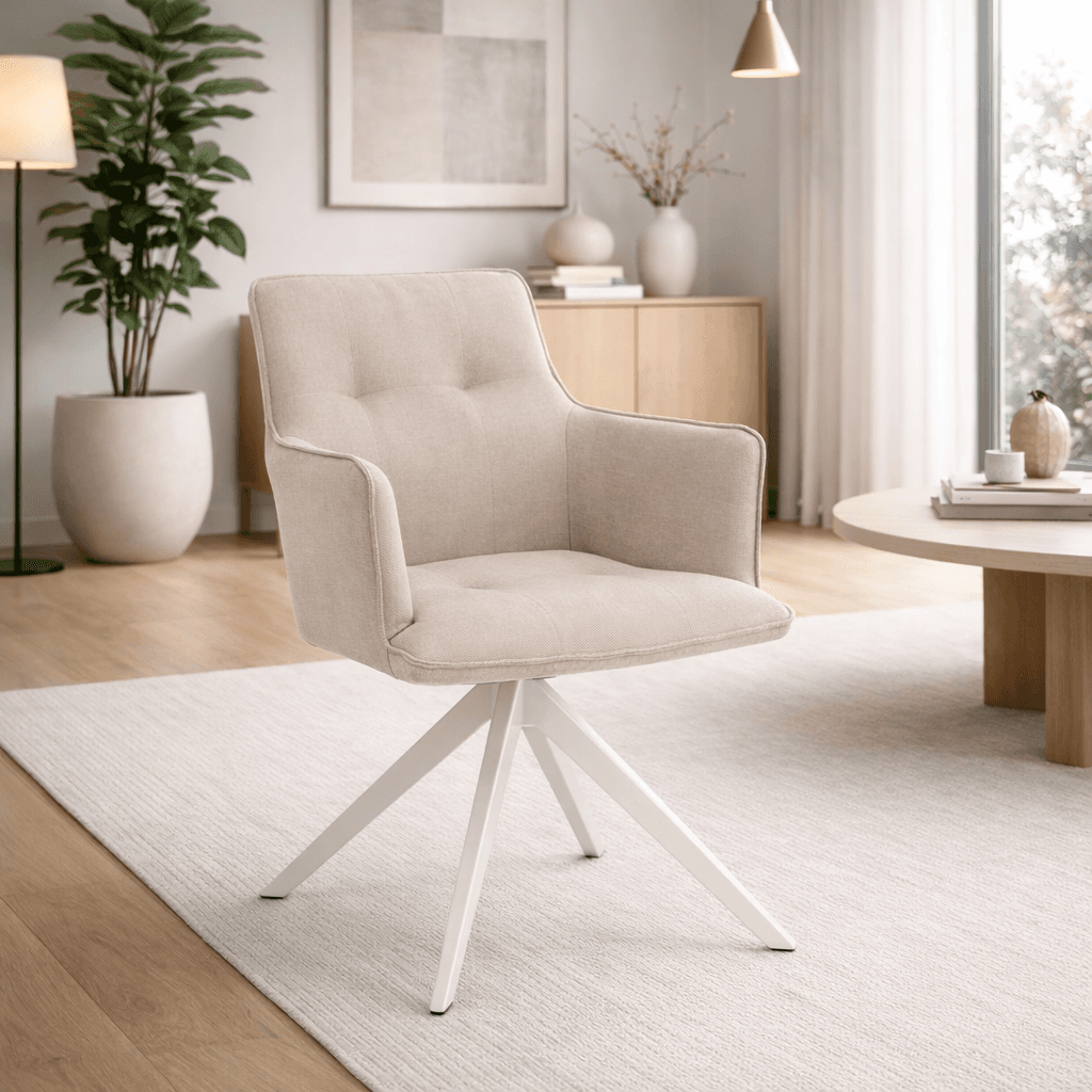Sedia "Skagen" girevole, struttura in alluminio, con tessuto idrorepellente, per interni ed esterni in Sedie per tavolo da giardino Decor Space - Altamura, commercioVirtuoso.it