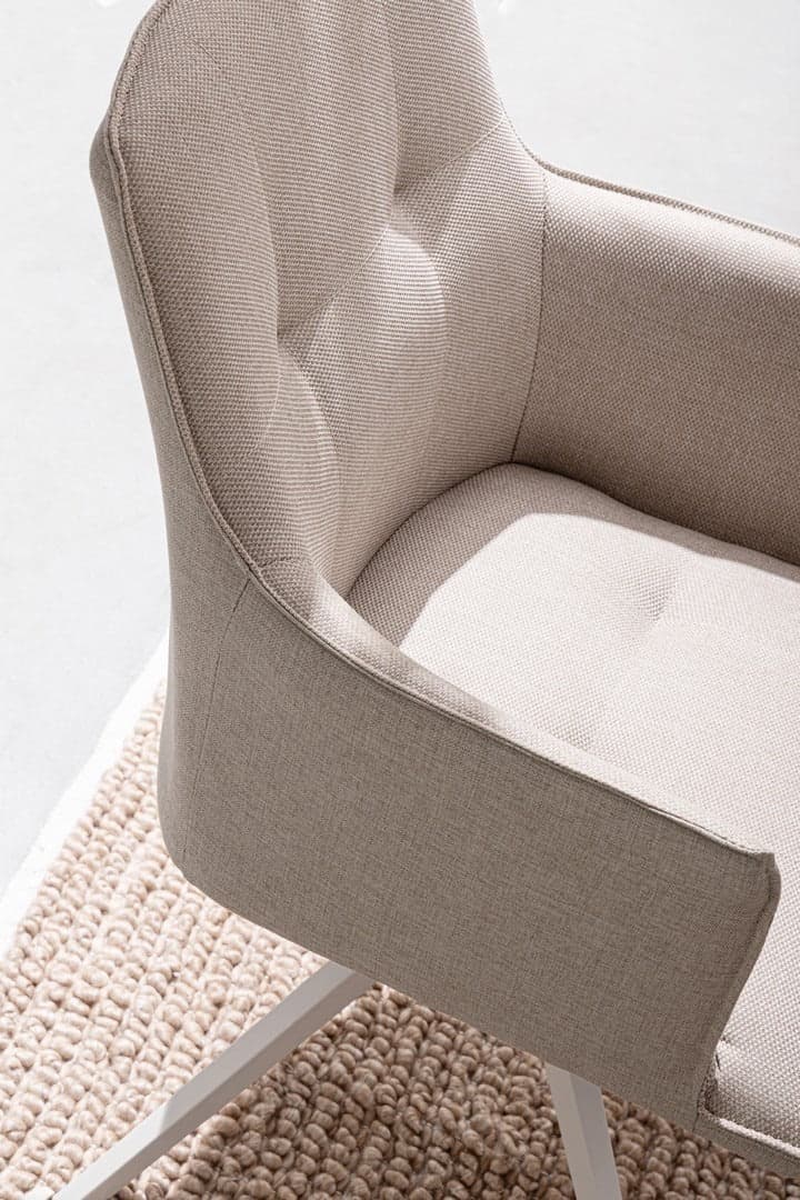 Sedia "Skagen" girevole, struttura in alluminio, con tessuto idrorepellente, per interni ed esterni in Sedie per tavolo da giardino Decor Space - Altamura, commercioVirtuoso.it