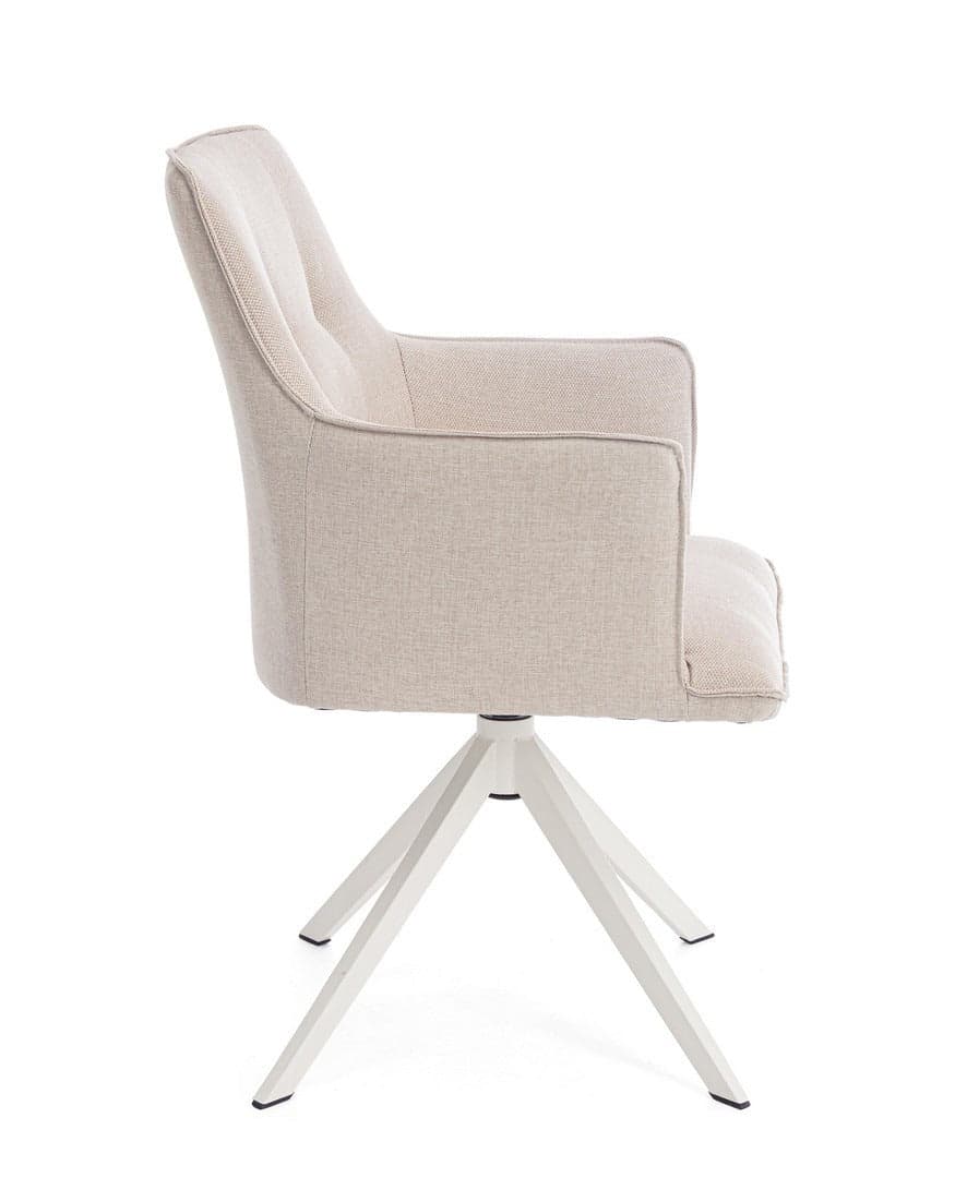 Sedia "Skagen" girevole, struttura in alluminio, con tessuto idrorepellente, per interni ed esterni in Sedie per tavolo da giardino Decor Space - Altamura, commercioVirtuoso.it
