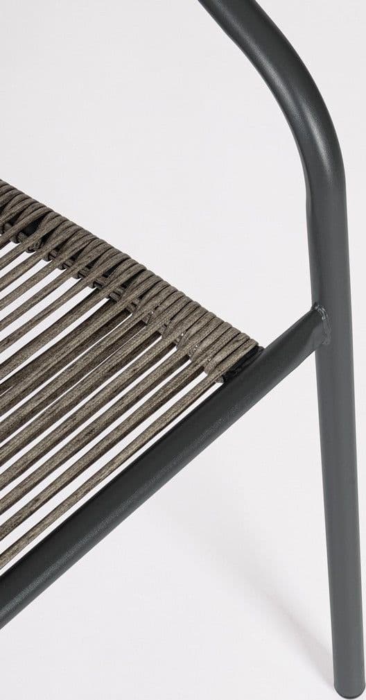 Sedia "Basilia" struttura in acciaio, con seduta e schienale in fibra sintetica per giardino e veranda in Sedie per tavolo da giardino Decor Space - Altamura, commercioVirtuoso.it