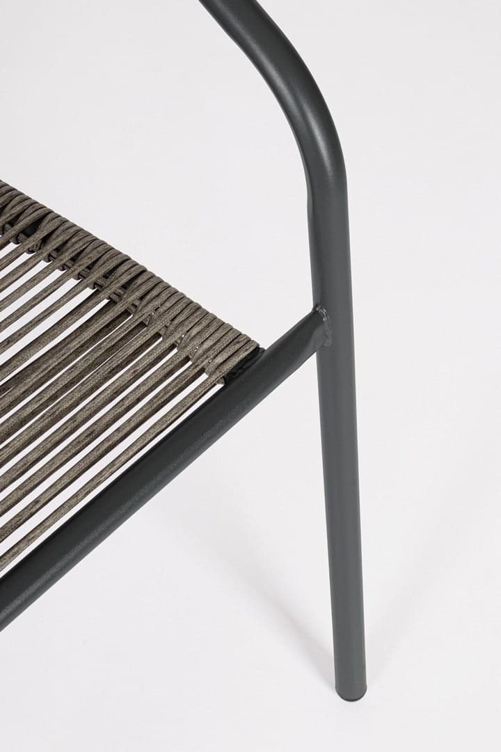 Sedia "Basilia" struttura in acciaio, con seduta e schienale in fibra sintetica per giardino e veranda in Sedie per tavolo da giardino Decor Space - Altamura, commercioVirtuoso.it
