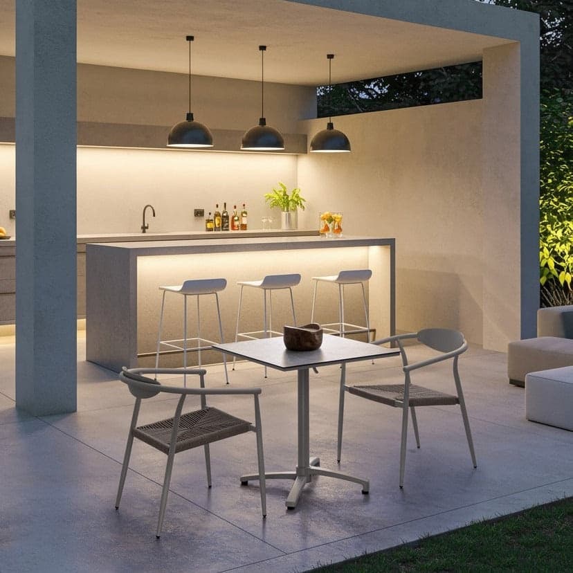 Tavolo "Claret" con struttura in alluminio, piano in hpl, per arredo interno ed esterno - 21