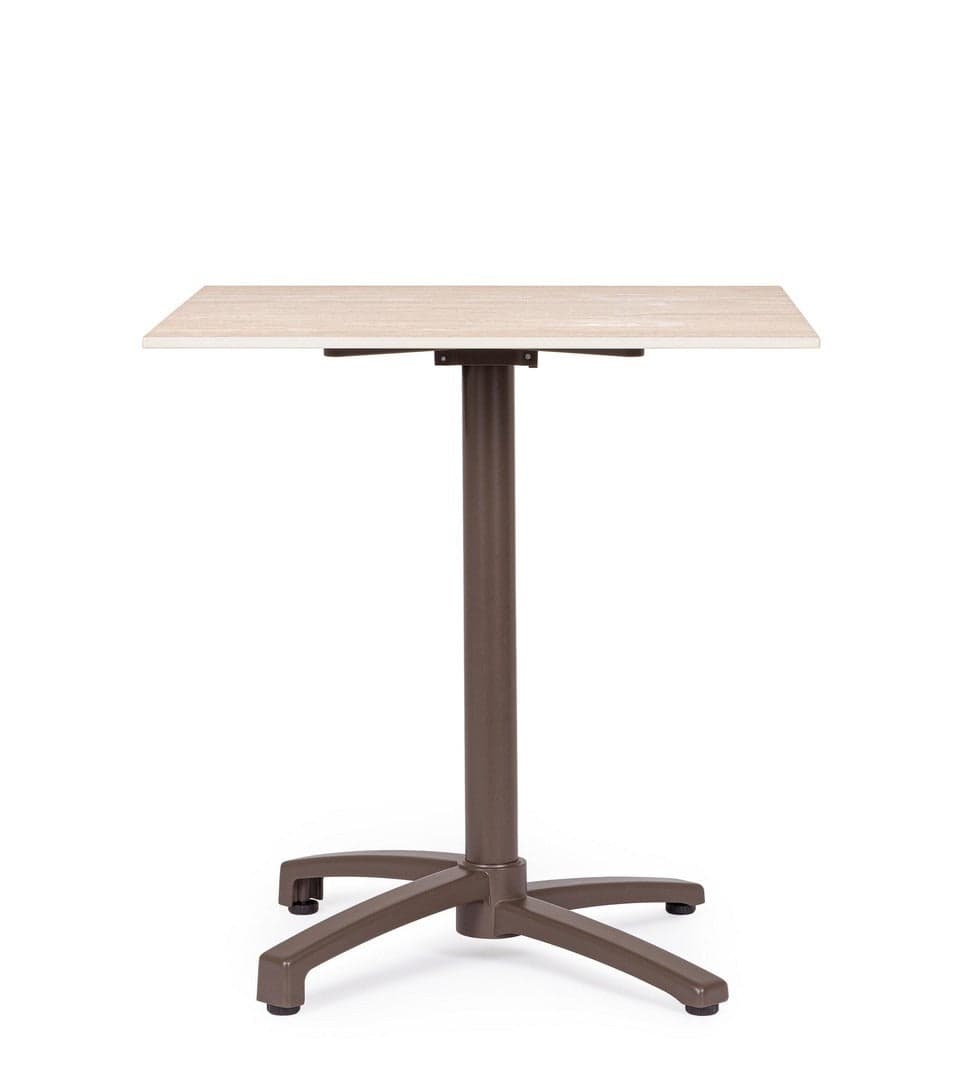 Tavolo "Claret" con struttura in alluminio, piano in hpl, per arredo interno ed esterno in Tavoli da sala da pranzo Decor Space - Altamura, commercioVirtuoso.it