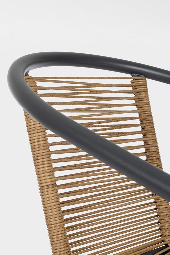 Sedia "Estela" struttura in acciaio, con seduta e schienale in fibra sintetica per giardino e veranda in Sedie per tavolo da giardino Decor Space - Altamura, commercioVirtuoso.it