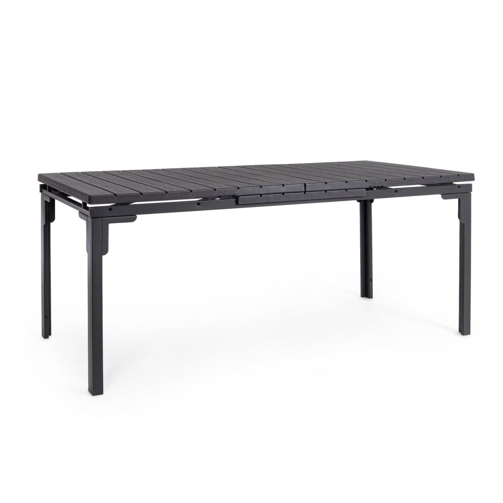 Tavolo "Sarita" struttura in acciaio, piano in hdpe con effetto legno venato, per arredo interno ed esterno - 26