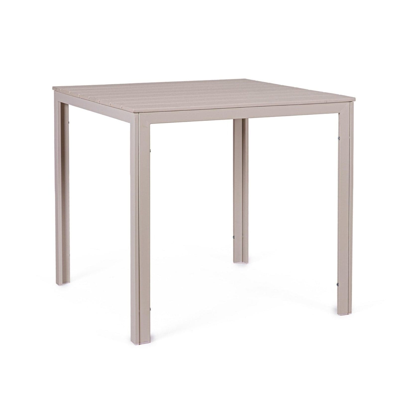 Tavolo "Sarita" struttura in acciaio, piano in hdpe con effetto legno venato, per arredo interno ed esterno - 21