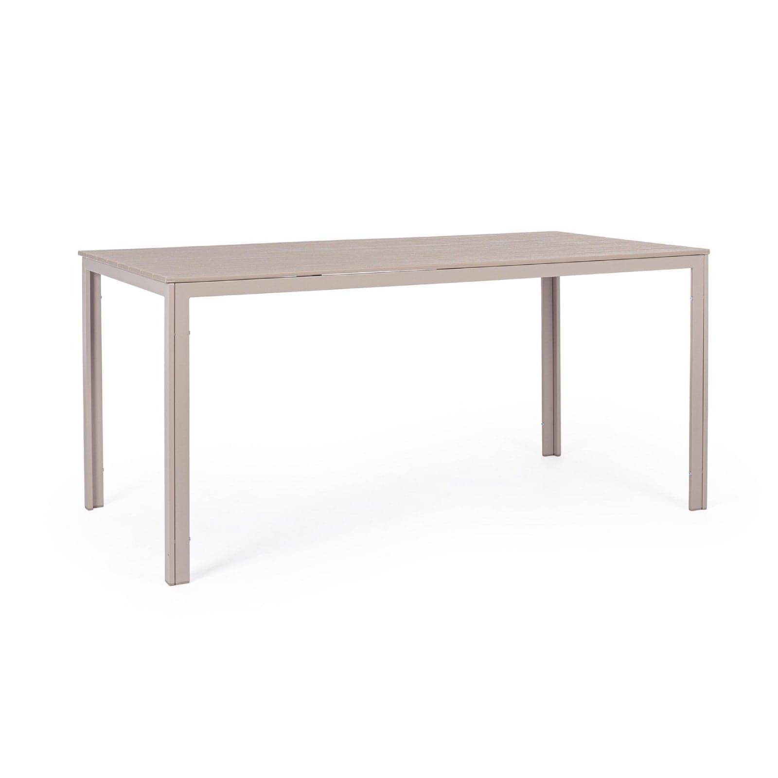 Tavolo "Sarita" struttura in acciaio, piano in hdpe con effetto legno venato, per arredo interno ed esterno - 22