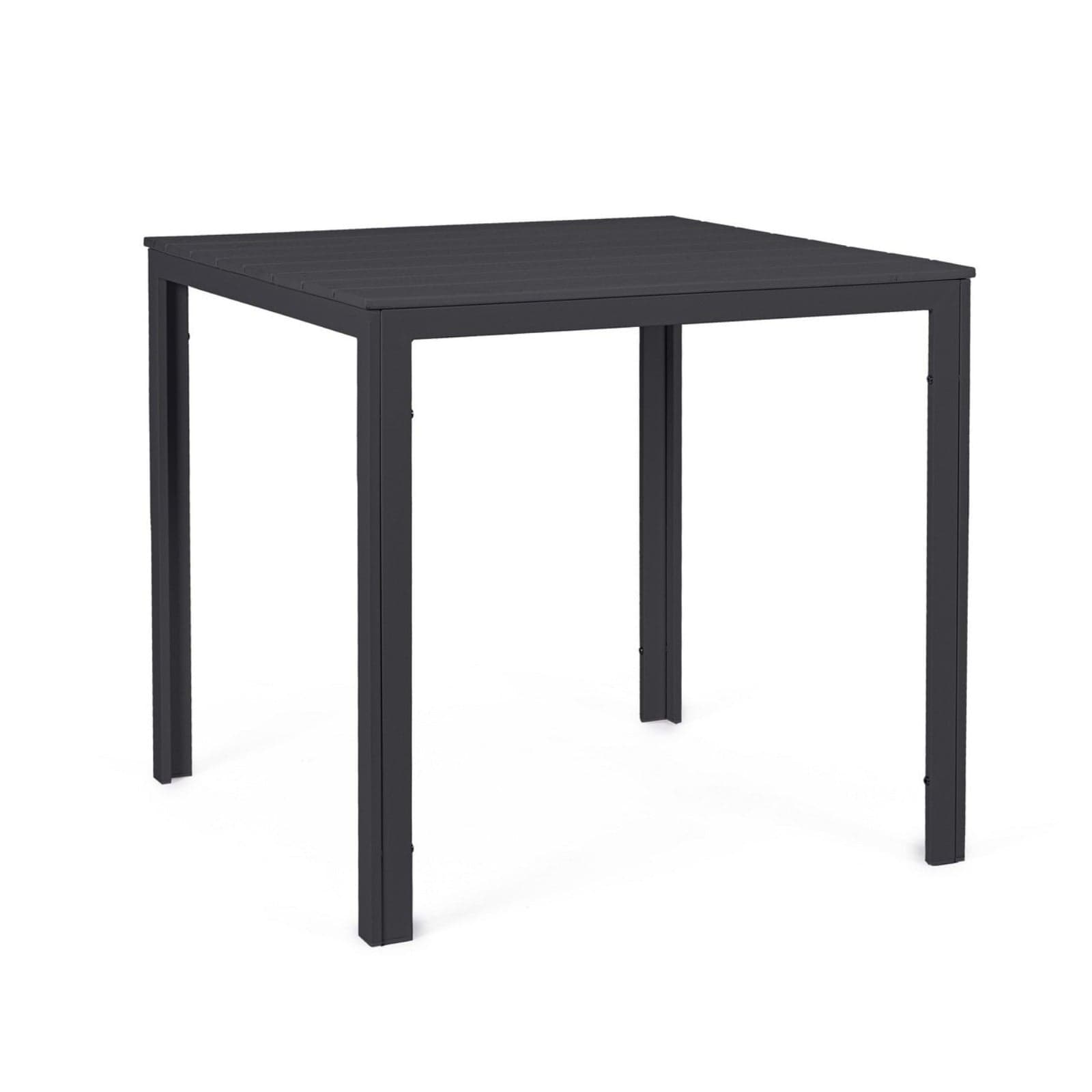Tavolo "Sarita" struttura in acciaio, piano in hdpe con effetto legno venato, per arredo interno ed esterno - 24