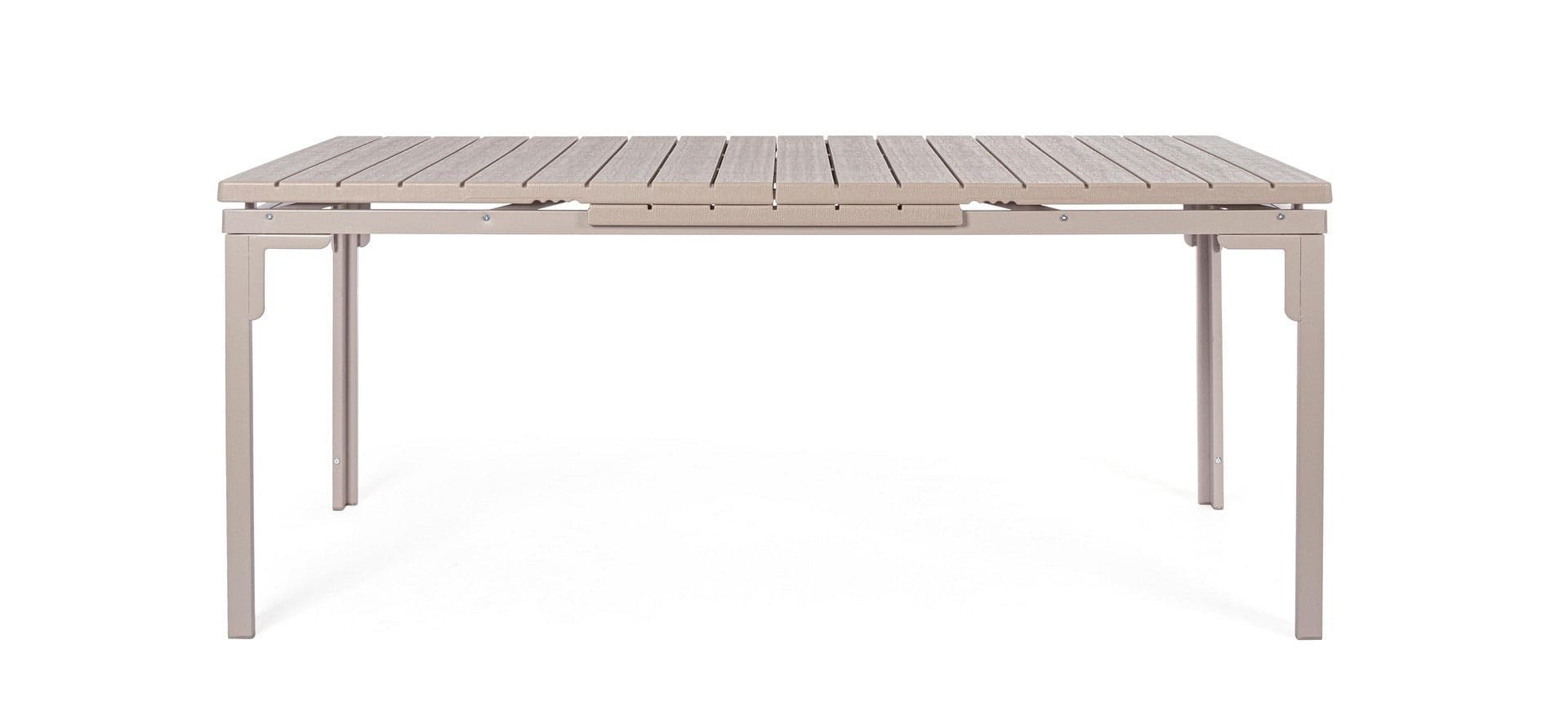 Tavolo "Sarita" struttura in acciaio, piano in hdpe con effetto legno venato, per arredo interno ed esterno - 21