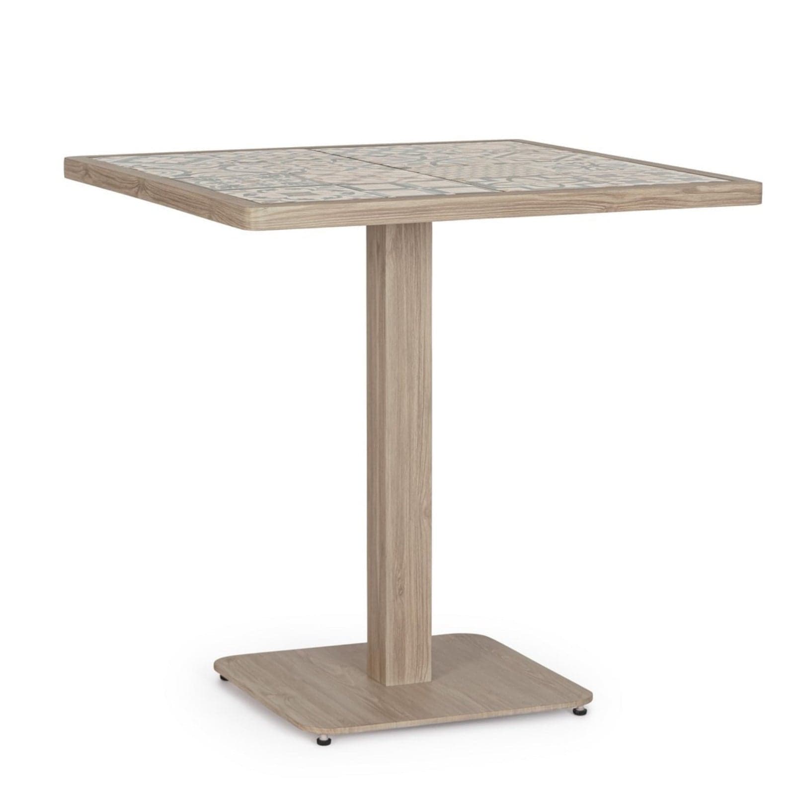 Tavolo "Kalimera" con struttura in alluminio, piano in porcellana, per arredo interno 73 x 73 x h 74 cm - 10