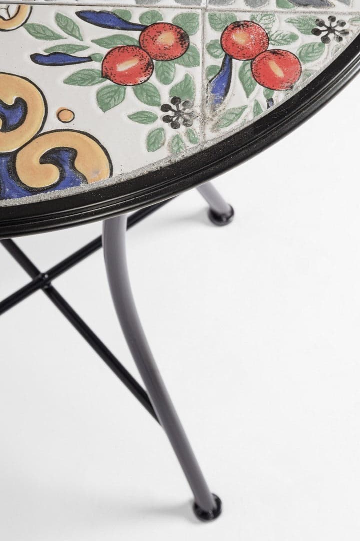 Tavolo "Santorini" con struttura in acciaio, piano in ceramica, per arredo interno ed esterno in Tavoli da sala da pranzo Decor Space - Altamura, commercioVirtuoso.it